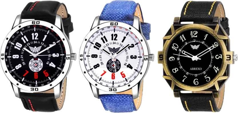 ABREXO Combo of 3 Analog Watch - For Men